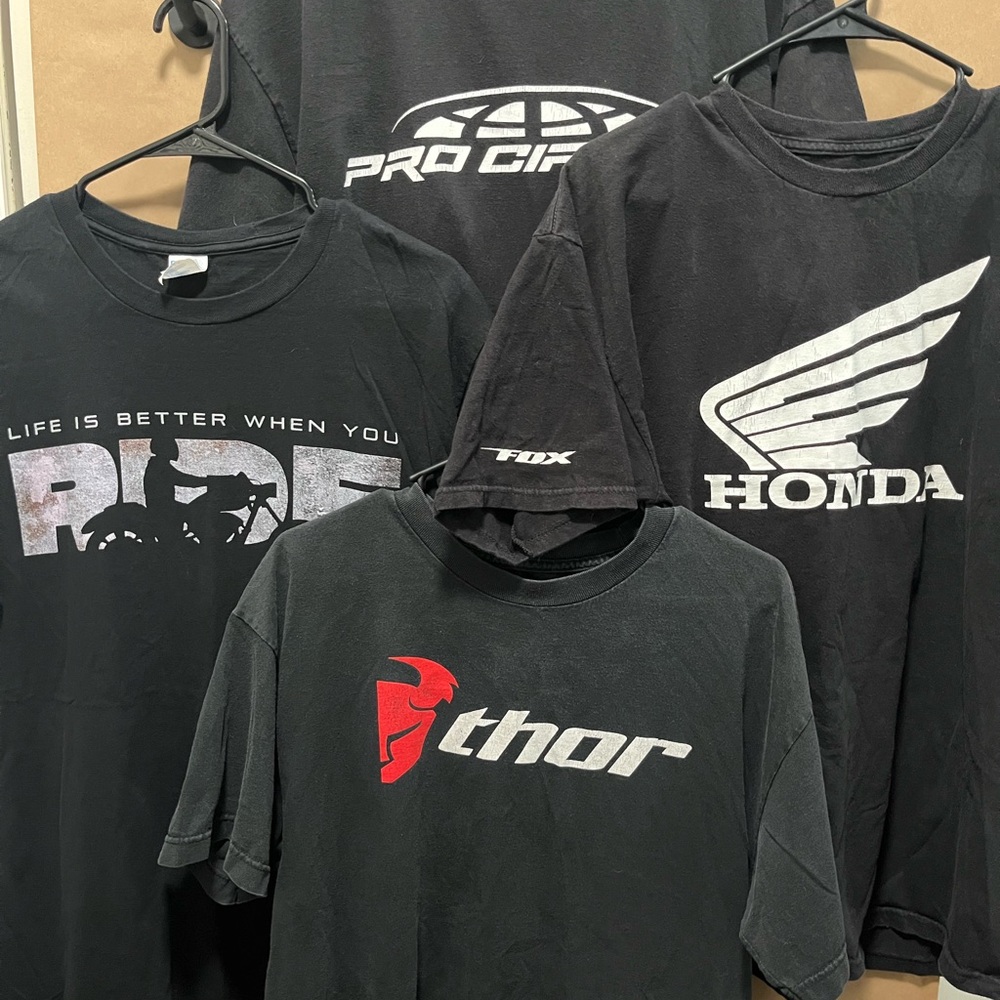 Black Graphic T-Shirts Set